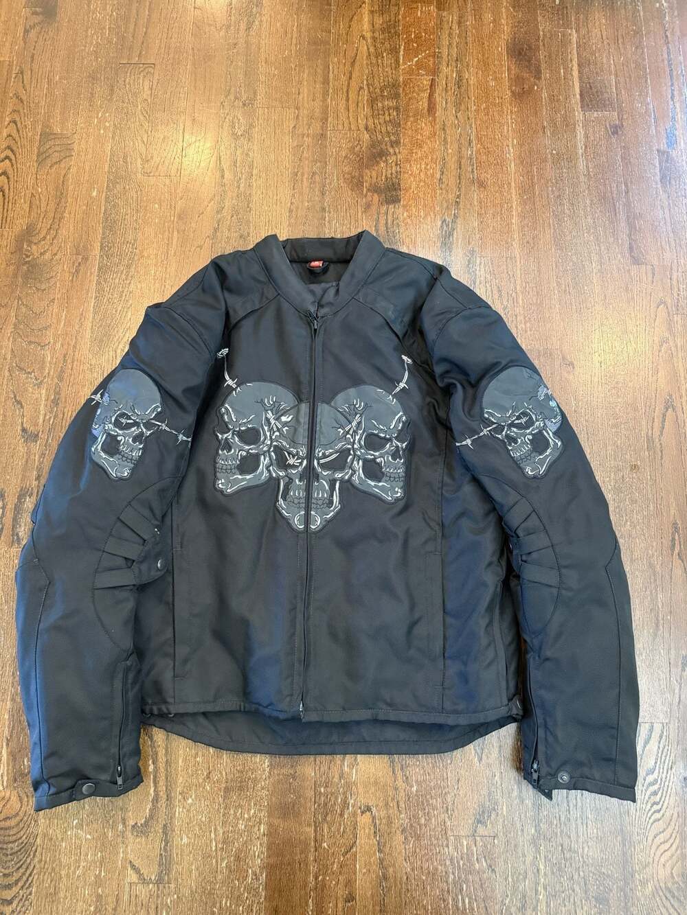 First Racing Men's Skull Graphic Textile Motorcycle Jacket